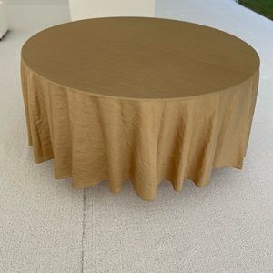 Especial Collection Gold Round Tablecloth